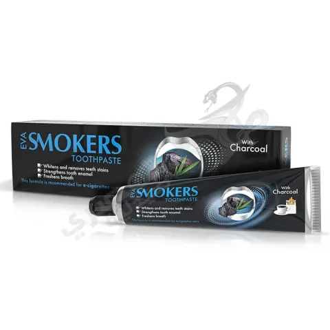 ايفا سموكرز معجون اسنان بالفحم 50جم . EVA SMOKERS TOOTH PASTE WITH CHARCOAL 50gm