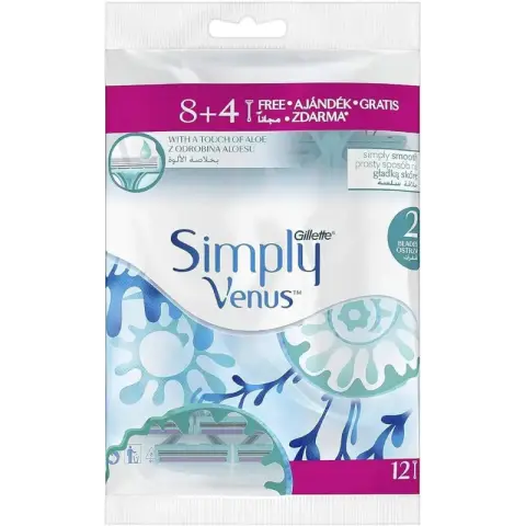 جيليت فينوس زهبي 4 موس . GILLETTE VENUS SIMPLY 4 RAZORS