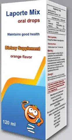لابورت ميكس اورال دروب للفم 120 مل . LAPORTE MIX ORAL DROP 120 ML