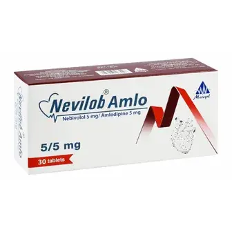 نيفيلوب املو 5/5 مجم 30قرص . nevilob amlo 5/5mg 30tab