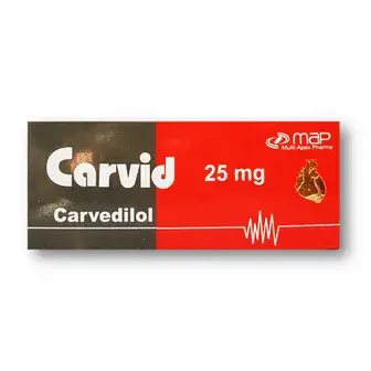 كارفيد 25 مجم 30 قرص . carvid 25mg 30 tab