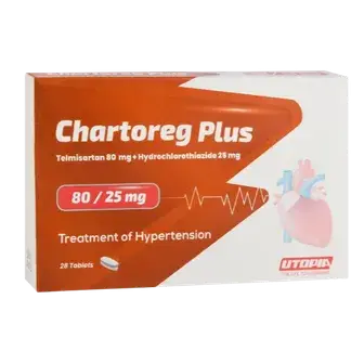 شارتوريج بلس 80/25مجم 28قرص . chartoreg plus 80/25mg 28tab