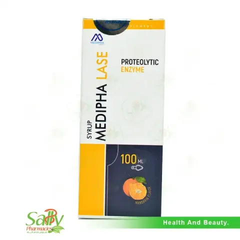 ميديفا ليز شراب  انزيم 100ملى . medipha lase syrup 100ml