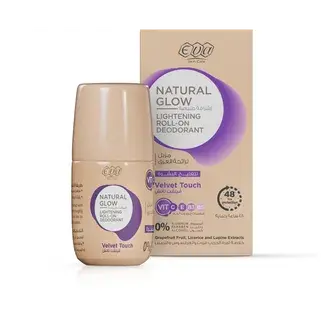 ايفا سكين كير رول اون للتفتيح مزيل رائحة العرق فيلفيت تاتش 60 ملي . EVA skin care lighening roll on deodorant velvet touch 60ml