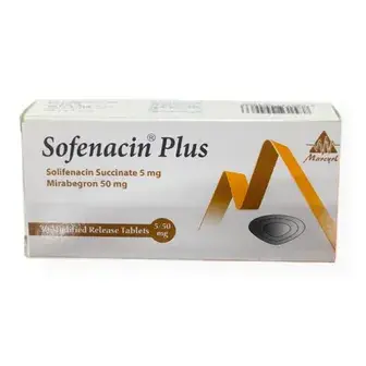 سوفيناسين بلس 5/50 30 قرص . SOFENACIN PLUS 5/50 MG 30 MODIFIED REL. TABS