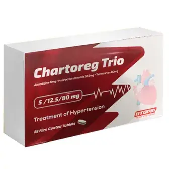 شارتوريج تريو 80\12.5\5 مجم 28 قرص . chartoerg 80\12.5\5 mg 28 tab