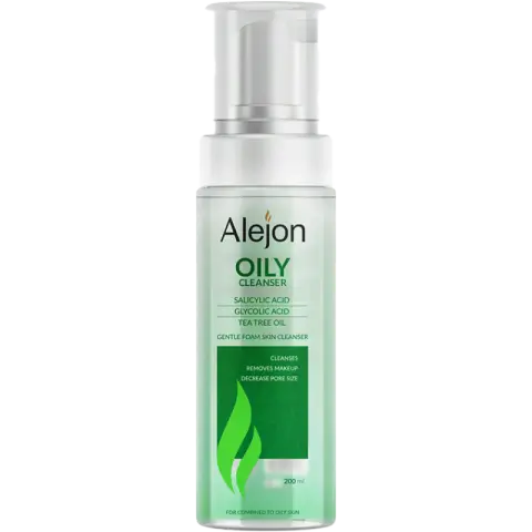 اليجون غسول بشره دهنيه اخضر 200ملى . ALEJON OILY SKIN CLEANSER 200ML