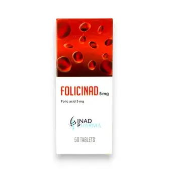 فوليسيناد 5مجم 50قرص . folicinad 5mg 50tab