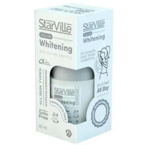 ستارفيل رول اون تفتيح ومزيل سموز موف ازرق60مل . Starville roll on smooth purple 60 ml