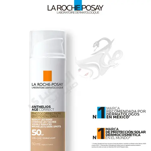 لاروش بوزي صن بلوك +50 سائل تنتيد 50مل  . LA ROCHE ANTHELIOS 50+ TINTED FLUID 50ML