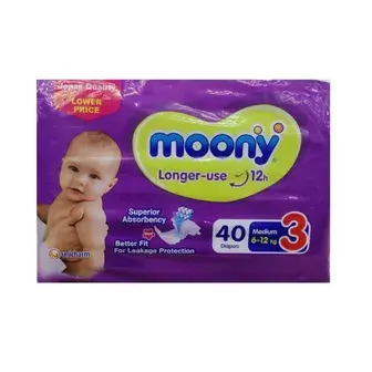 مونى حفاضات مقاس 3 40 قطعه