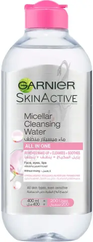 غارنيه ماء مسيلاء 400مل ابيض بالزيت  . garnier micellar water 400ml 