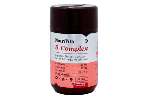 نيوتريفل كومبليكس احمر 30كبسوله . Nutriville B-COMPLEX 30CAPS