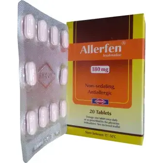 اليرفين 180مجم 20 قرص . Allerfen 180mg 20 tab