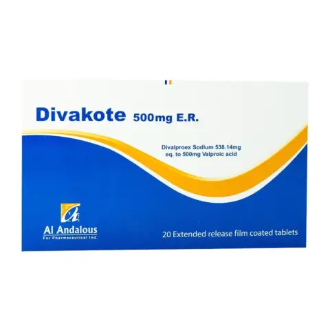 ديفاكوت 500 مجم ممتد المفعول 20 قرص . divakote 500 mg e.r. 20 tab