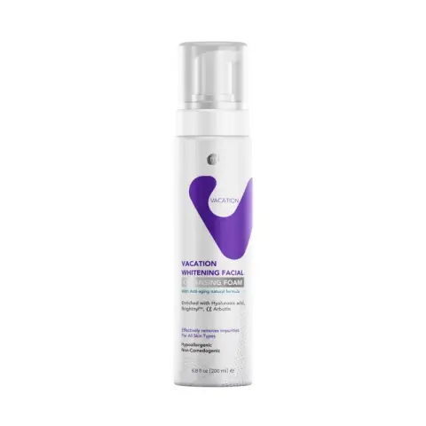 فاكيشن غسول تفتيح الوجه رصاصي 200مل . VACATION CLEANSING FOAM WHITENING 200ML 