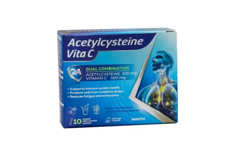 استيل سيستاين فيتا سى 10 اكياس  . ACETYLCYSTEINE VITA C 10 SACHETS 