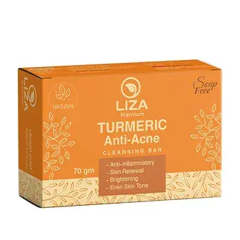 ليزا صابونة الكركم لجب الشباب 70جرام  . Liza Turmeric Soap for Acne Treatment 70g