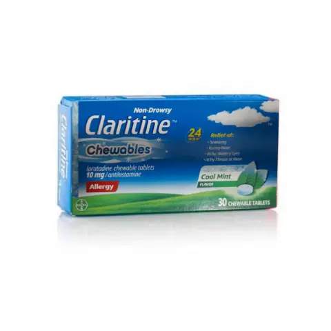 كلاريتين اقراص للمضغ 10 مجم 30 قرص للكبار  . CLARITINE ADULT 10 MG 30 CHEWABLE TAB 