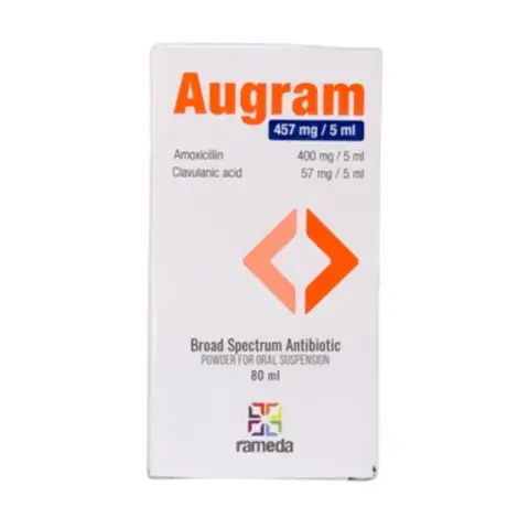 اوجرام 457مجم/5 مل شراب 80ملى . augram 457mg/5ML  syrup 80ML