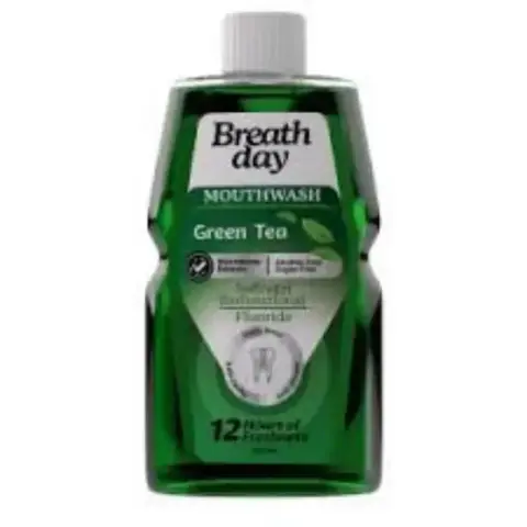 برث داي مضمضة للفم برائحة الشاي الاخضر  300مل . BREATH DAY MOUTHWASH GREEN TEA 300ML