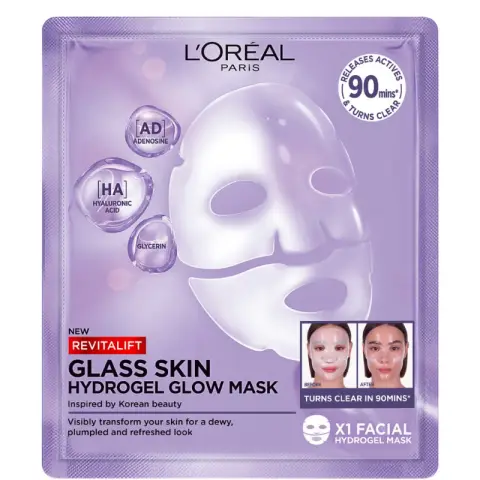  لوريال قناع ورقي ريفيتاليفت فيلر بشره زجاجيه  . loreal glass skin hydrogel 