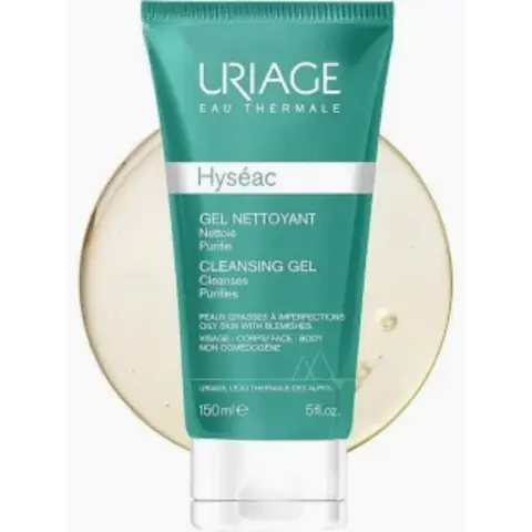 يورياج هيسياك جل منظف ومنقّي للبشرة الدهنية والمختلطة (150 مل) .  Uriage Hyséac Cleansing Gel Nettoyant (150 ml).