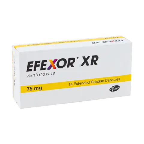 افيكسور اكس ار 75مجم 14 كبسولة . Efexor XR 75mg 14/CAP