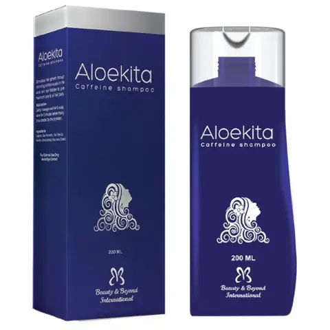 الوكيتا شامبو بالكافيين 200 مل . aloekita shampoo200ml