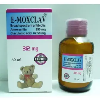 ايموكسكلاف 312 مجم/5 ملي شراب 60 مل . E-moxclav 312mg/5 ML SYRUP 60ML