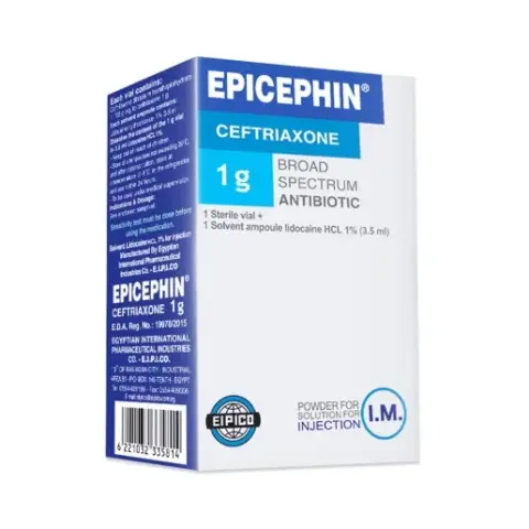 ابيسيفين 1 جم حقن وريد . epicephin 1gm I.V injection