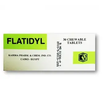 فلاتيديل 30 قرص للمضغ . FLATIDYL  30/CHEW TAB