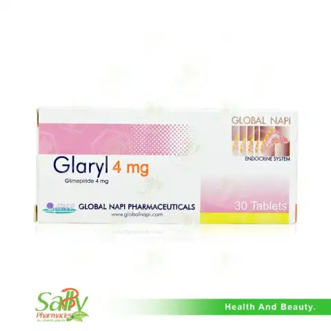 جلاريل 4 مجم 30قرص . Glaryl 4mg 30tab
