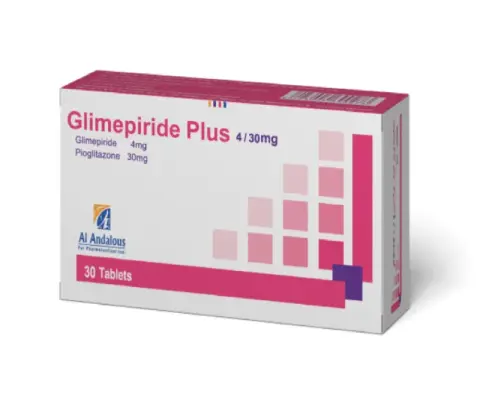 جليميبرايد-بلس 4/30 30 قرص . Glimepiride-plus 4/30mg 30tab