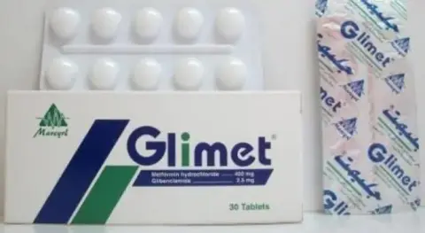 جليمت400 مجم 30 قرص . GLIMET 2.5/400  30TAB
