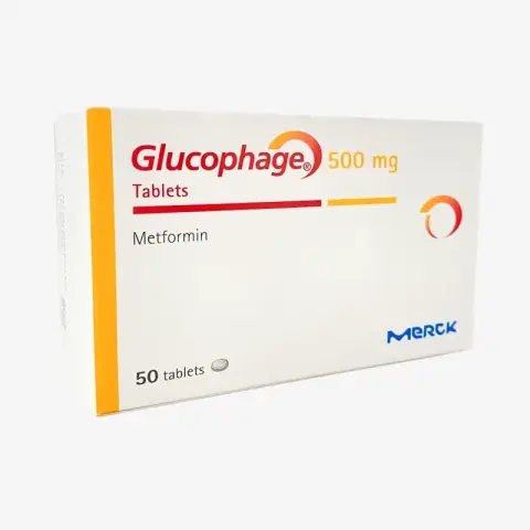 جلوكوفاج 500 مجم 50 قرص . GLUCOPHAGE 500mg 50TAB