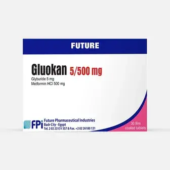 جلوكان 500/5   30قرص . gluokan 5/500mg  30tab
