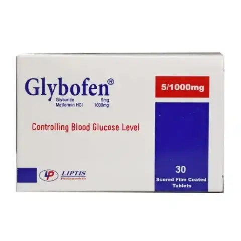 جليبوفين 5\1000 مجم 30قرص . glybofen 5\1000mg 30tab