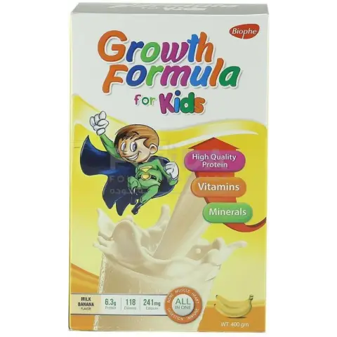 جروث فورميولا 400جرام للاطفال فراولة . GROWTH FORMULA KIDS 400GM(STRAWBERRY)