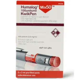 هيومالوج ميكس 50 100وحده 5 قلم  . Humalog 100 U/ml kwikpen 5x3l pens