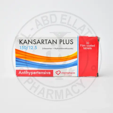 كانزارتان بلاس 150/12.5 30 قرص . kansartan plus 150/12.5 30 tab