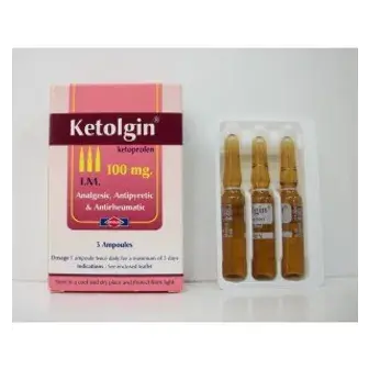 كيتولجين 100مجم 3امبولات . KETOLGIN 100mg  3/AMP