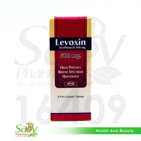 ليفوكسين 500 مجم 5 اقراص . LEVOXIN 500 mg 5 TAB