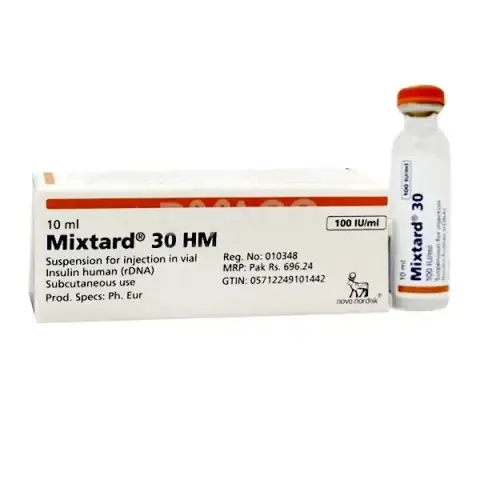 مكستارد 100 وحدة 10مل  . mixtard 100 i.u 10ML