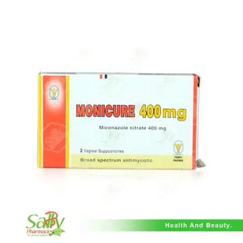 مونيكيور 400  مجم 3 قمع مهبلى . monicure 400 mg 3 vaginal supp