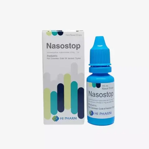نازوستوب 15مل نقط للانف للاطفال . NASOSTOP 15ML PAEDIATRIC NASAL DROPS