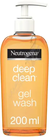 نتروجينا ديب كلين جل منظف للوجه عميق المفعول 200 مل . neutrogena deep clean facial cleanser 200 ml