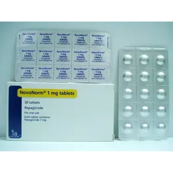 نوفونورم 1 مجم 30 قرص . NOVONORM 1mg  30TAB