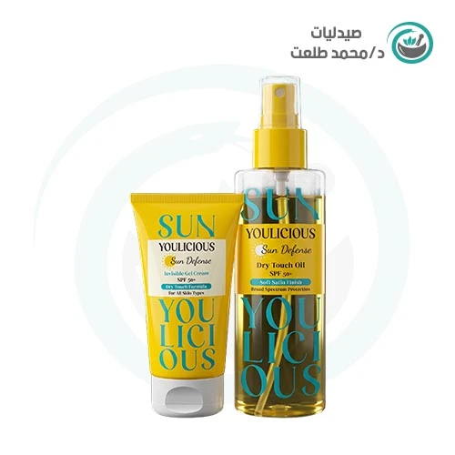 youlicious sun defense spf +50 gel cream 60gm +dry touch oil 200ml